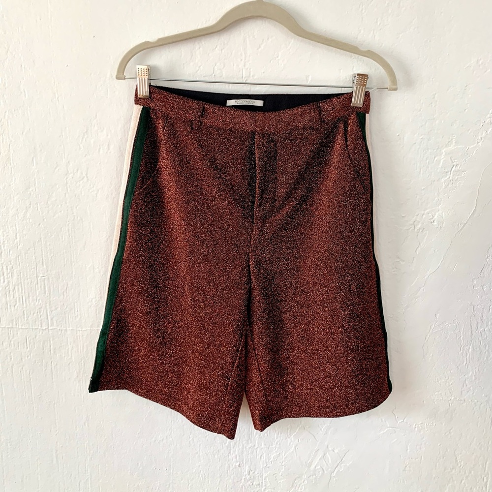 NWT Scotch and Soda Metallic Copper Bermuda shorts